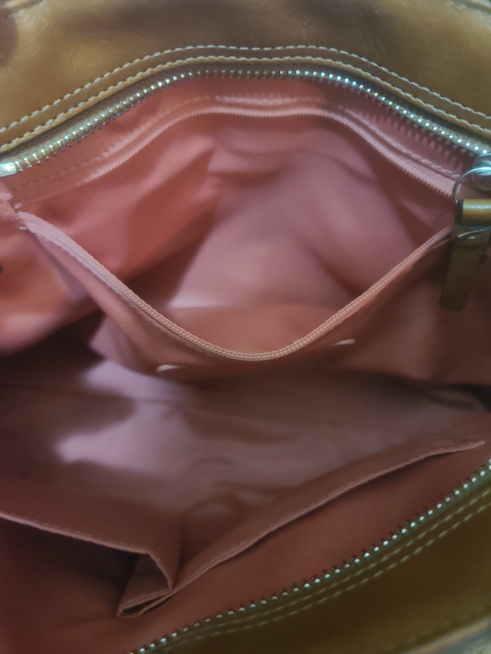 Coach Orange-Brown Tweed Satchel with Leather Trim - Picture 13 of 16